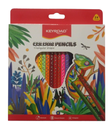 Crayon Couleur de 24 Pcs Triangle