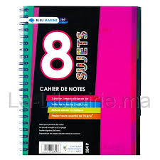 Registre avec Spiral 8 Sujet 384 Pages 5*5 80G