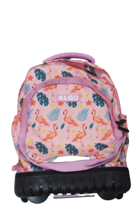 Pack Cartable à roulettes Algo 3 pièces Flamenco rosa