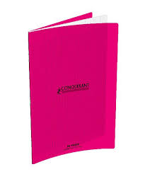 Cahier Pique Polypro 96P  24*32 90G Conquérant Rose