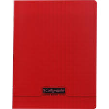 CAHIER 192P 21*29.7 POLY PIQUE SEYES 90G ROUGE