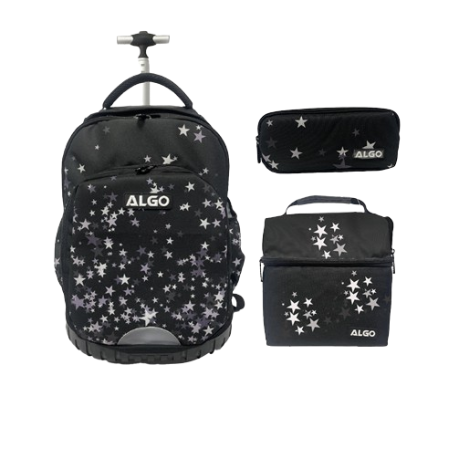 Pack Cartable à roulettes Algo 3 pièces