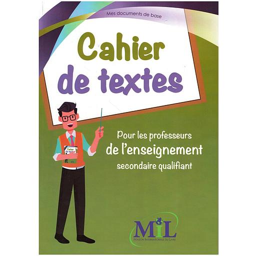 cahier de textes pour les professeurs de l'enseignement secondaire qualifiant