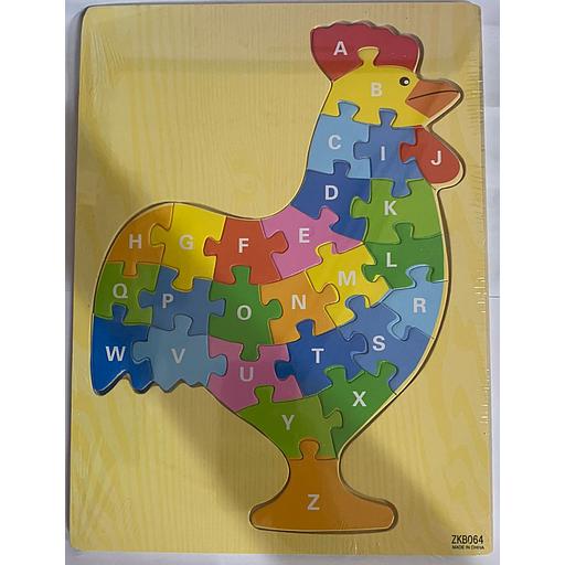 Jeux éducatif : Puzzel en bois alphabet (Animaux)