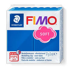 Pâte polymère Fimo Soft 57 G - Bleu