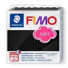 Pâte polymère Fimo Soft 57 G - Noir