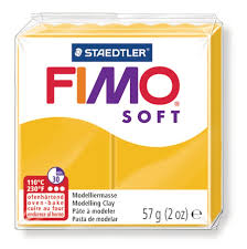 Pâte polymère Fimo Soft 57 G - Jaune Soleil