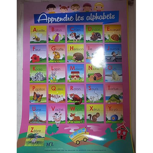 Poster Apprendre les alphabets