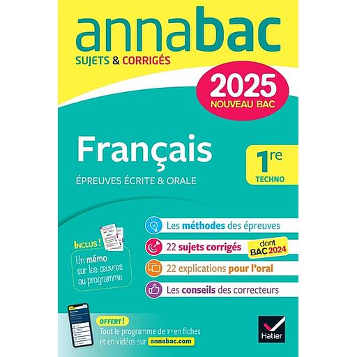 Français 1re Techno - Sujets & Corrigés