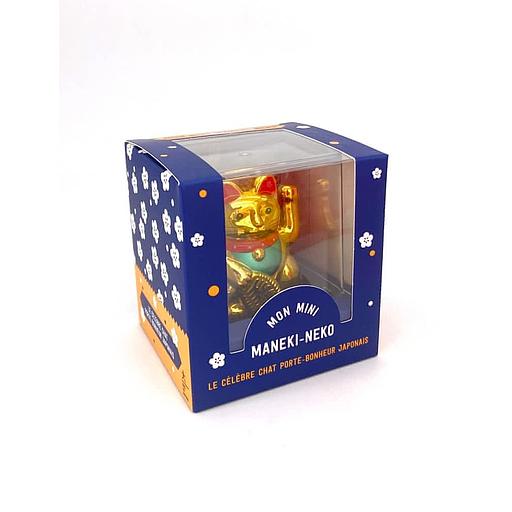 Mon mini maneki-neko doré - Avec 1 mini maneki-neko porte-bonheur, 1 jolie illustration et 1 message secret