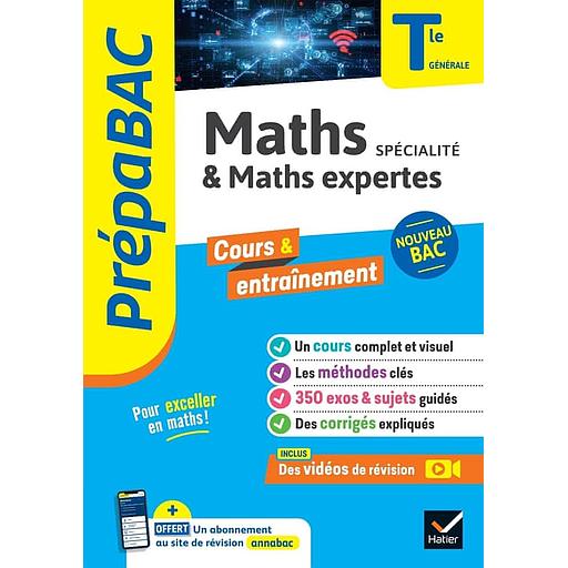 Maths spécialité & Maths expertes Tle générale