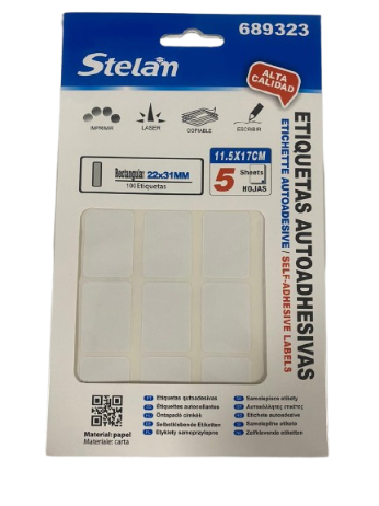 Etiquette Rectangulaires 22*31 mm
