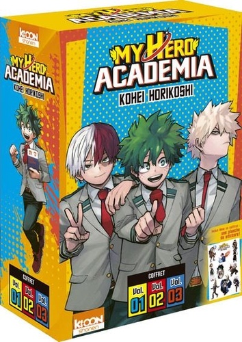 My Hero Academia - Tomes 1 à 3 - Avec une planche de stickers