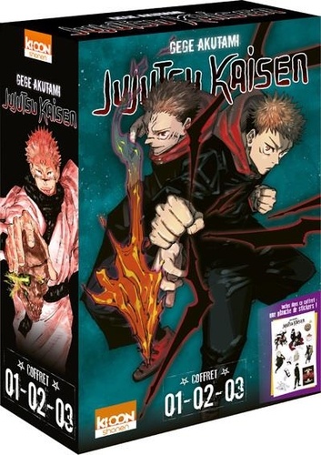 Jujutsu Kaisen Tomes 1 à 3 - Coffret en 3 volumes : tomes 1 à 3 - Avec une planche de stickers