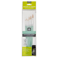 Pochette de pinceaux manches courts polyamide doré - Pébéo