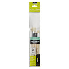 Pochette de pinceaux pochoir soies beaux blanc - Pébéo