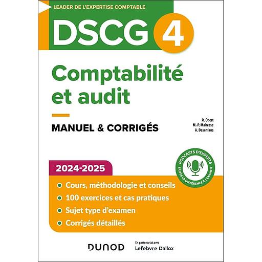 DSCG 4 Comptabilité et audit - Manuel &amp; corrigés (2024-2025)