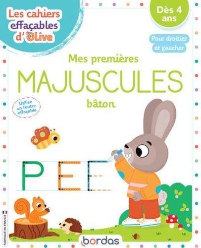 Mes premières majuscules bâton - Pour droitier et gaucher