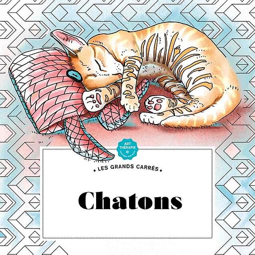 Les grands carrés Chatons - 45 coloriages anti-stress