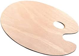 Palette En Bois Ovale 30*24 Mp074