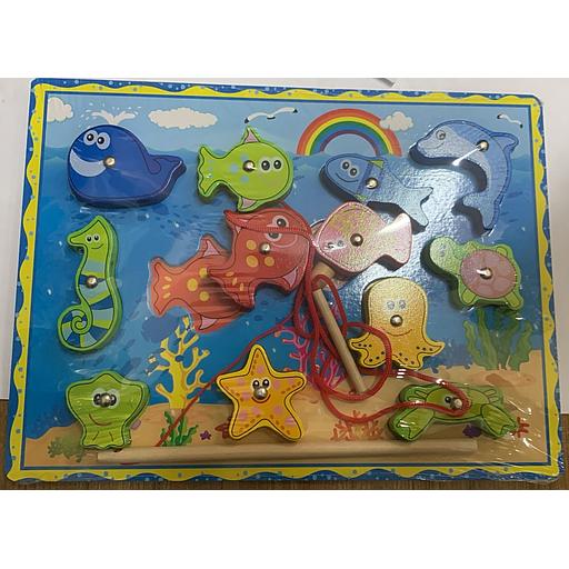 Digital Fishing Jeu de pêche magnétique en bois لعبة صيد السمك الخشبية المغناطيسية