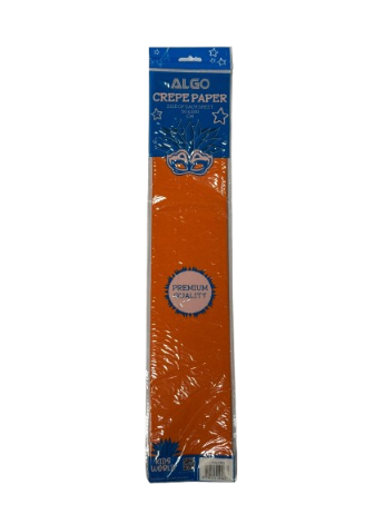 Papier Crépon Orange  50*200Cm