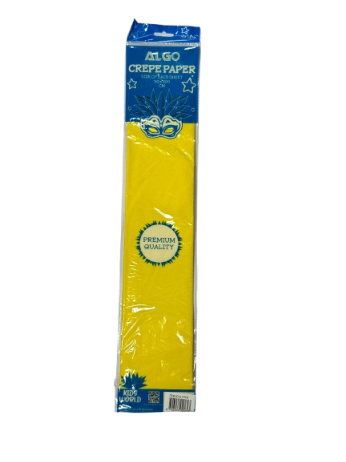 Papier Crépon jaune 50*200Cm