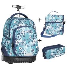 cartable à Roulettes Football Game 3 Pcs