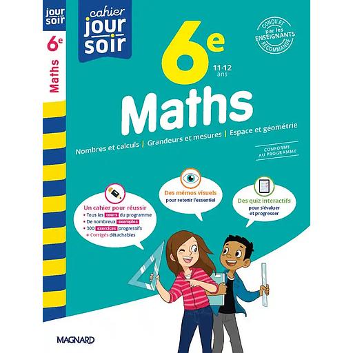 Cahier du jour/cahier du soir Maths 6e