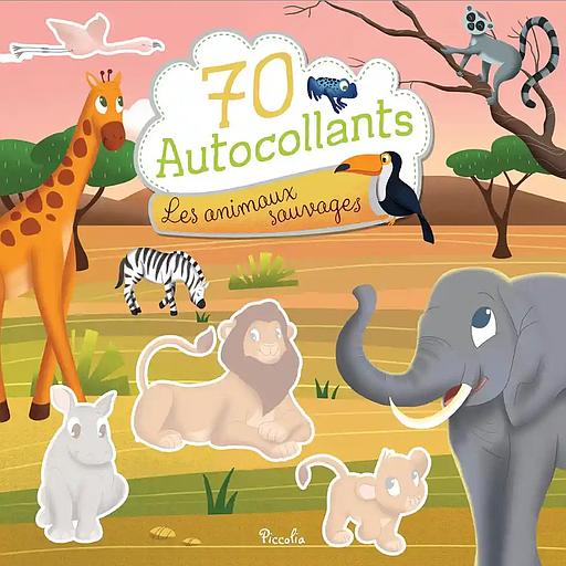 70 autocollants les animaux sauvages