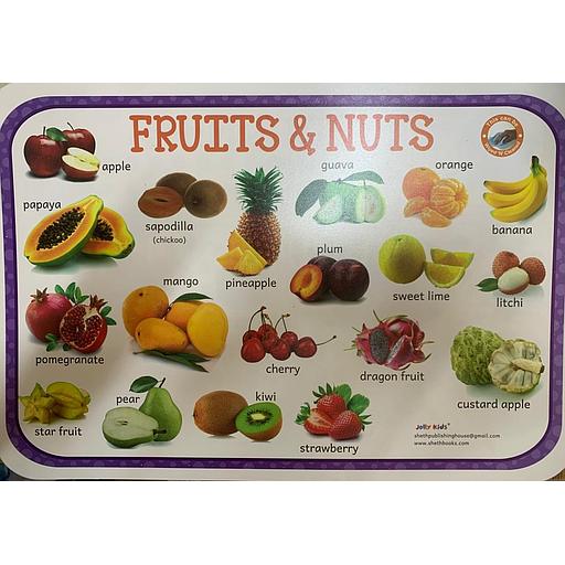 Poster éducatif : Fruits and Nuts