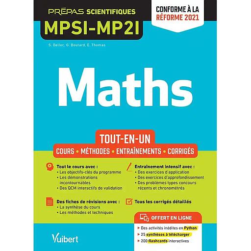 Mathématiques MPSI-MP2I
