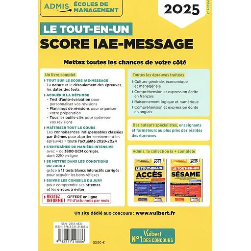 Le tout-en-un Score IAE-Message
