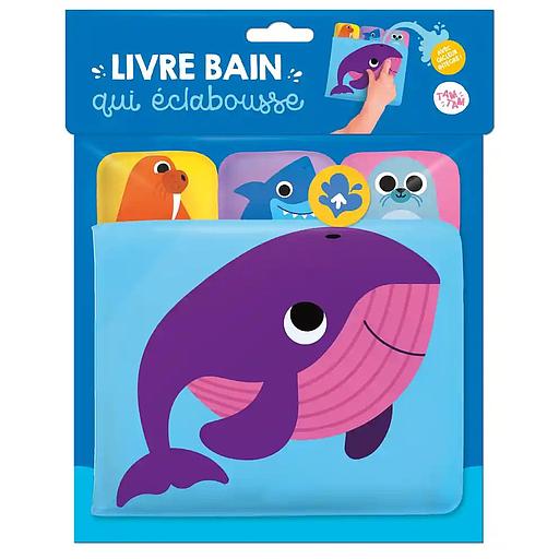 Livre bain qui éclabousse baleine