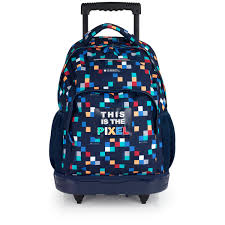 Cartable à Roulette + Trousse Bleu Gabol