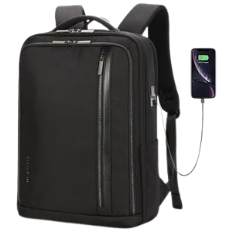 Sac à dos léger pour ordinateur portable avec port USB - multi-usage Noir