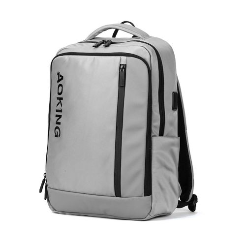 Sac à dos léger pour ordinateur portable avec port USB - multi-usage Gris