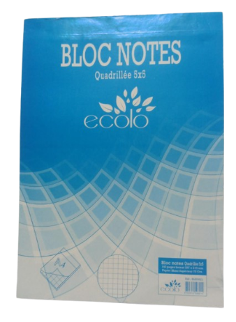 Bloc Note 21*29.7CM 140 Pages 70Grs 5*5
