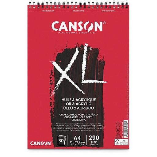 Bloc CANSON XL Oïl &amp; Acrylique A4 290Grs 30F