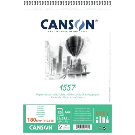 Bloc Dessin - 30 Feuilles - A4 - 180 Grs - Blanc