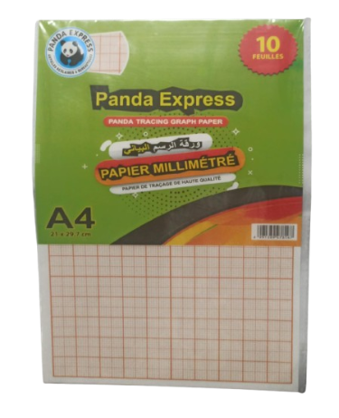 Papier Millimétrique 10 Feuilles Panda Express