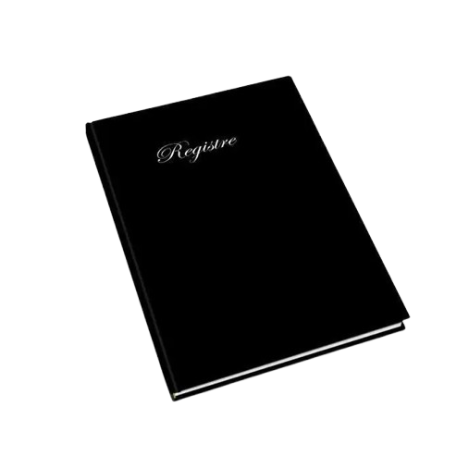 Registre Noir A4 4 Mains 5*5