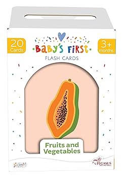 Fruits and Vegetables Baby's First Board Flash Card - Fruits and Vegetables