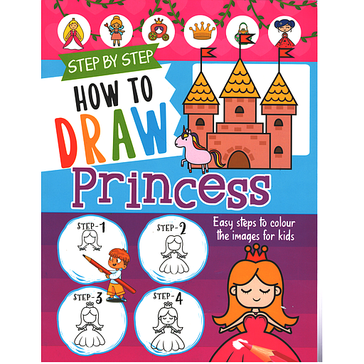 STEP BY STEP HOW TO DRAW PRINCESS
