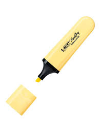 Surligneur Bic Jaune Pastel