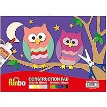 Bloc de Papier Dessin de Contruction Couleur A4 50F 220G