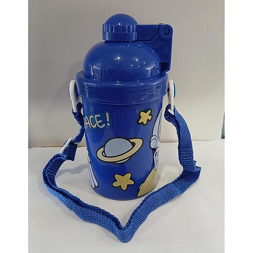 Gourde en plastique alimentaire avec paille intégrée