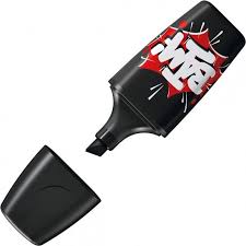 Surligneur pointe large - STABILO - Noir - BOSS MINI by Snooze One