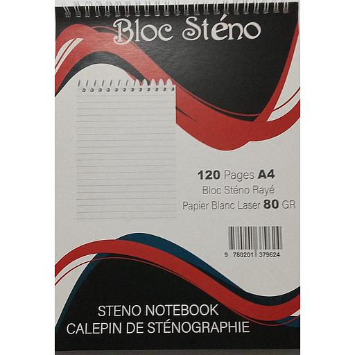 Bloc Steno Raye 120 pages A4