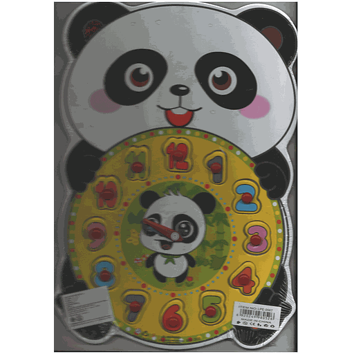 Jeux éducatif : Puzzel en bois Animaux (L'horloge)